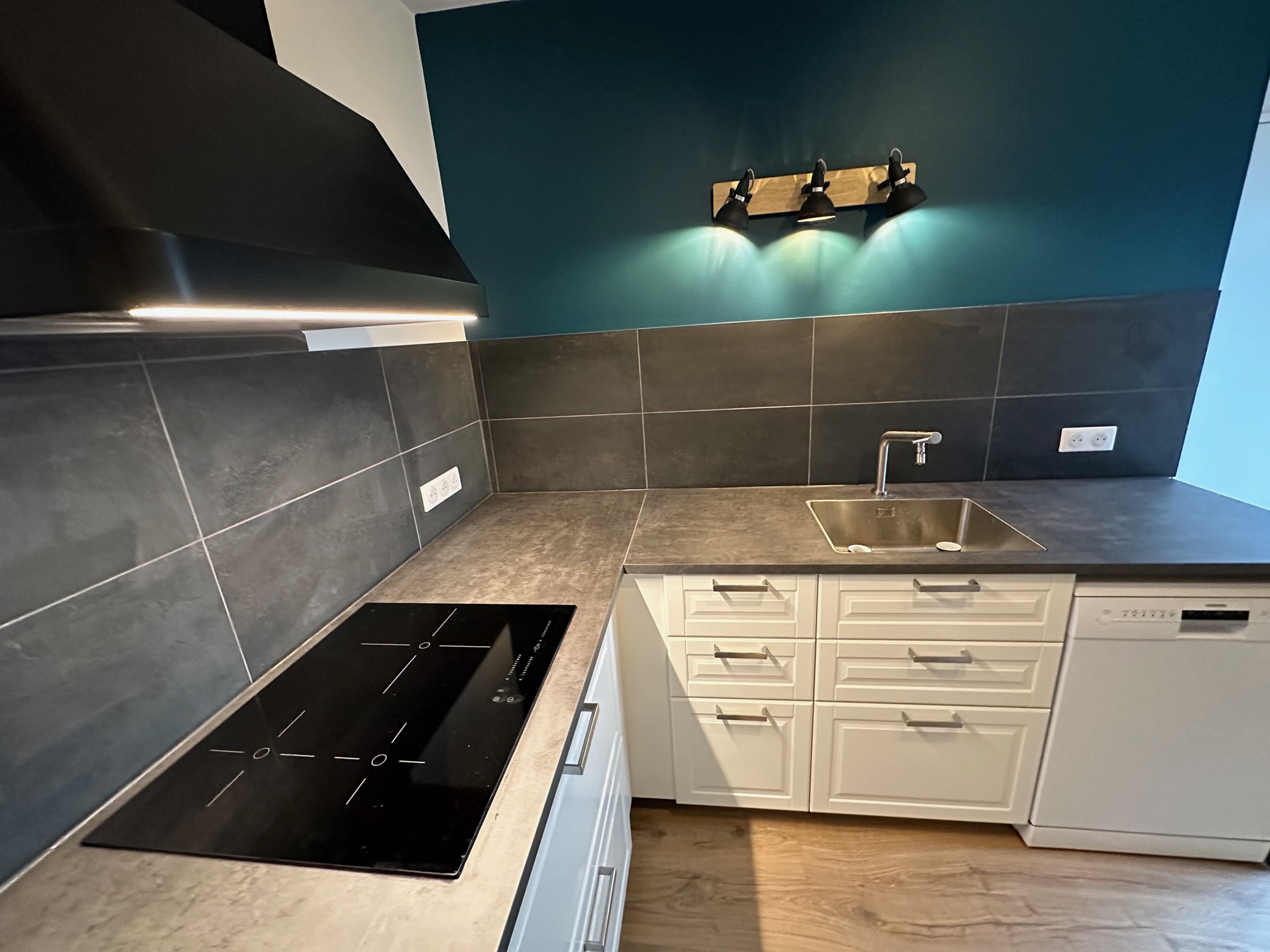 Cuisine avec peinture professionnelle